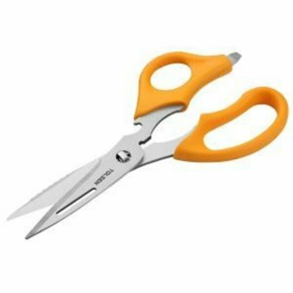 Tolsen Multipurpose Scissors 8-3/4: Small Knife, Nutcracker, Cable Cutter, Wire Cutter, Fish Scale Remover 30049